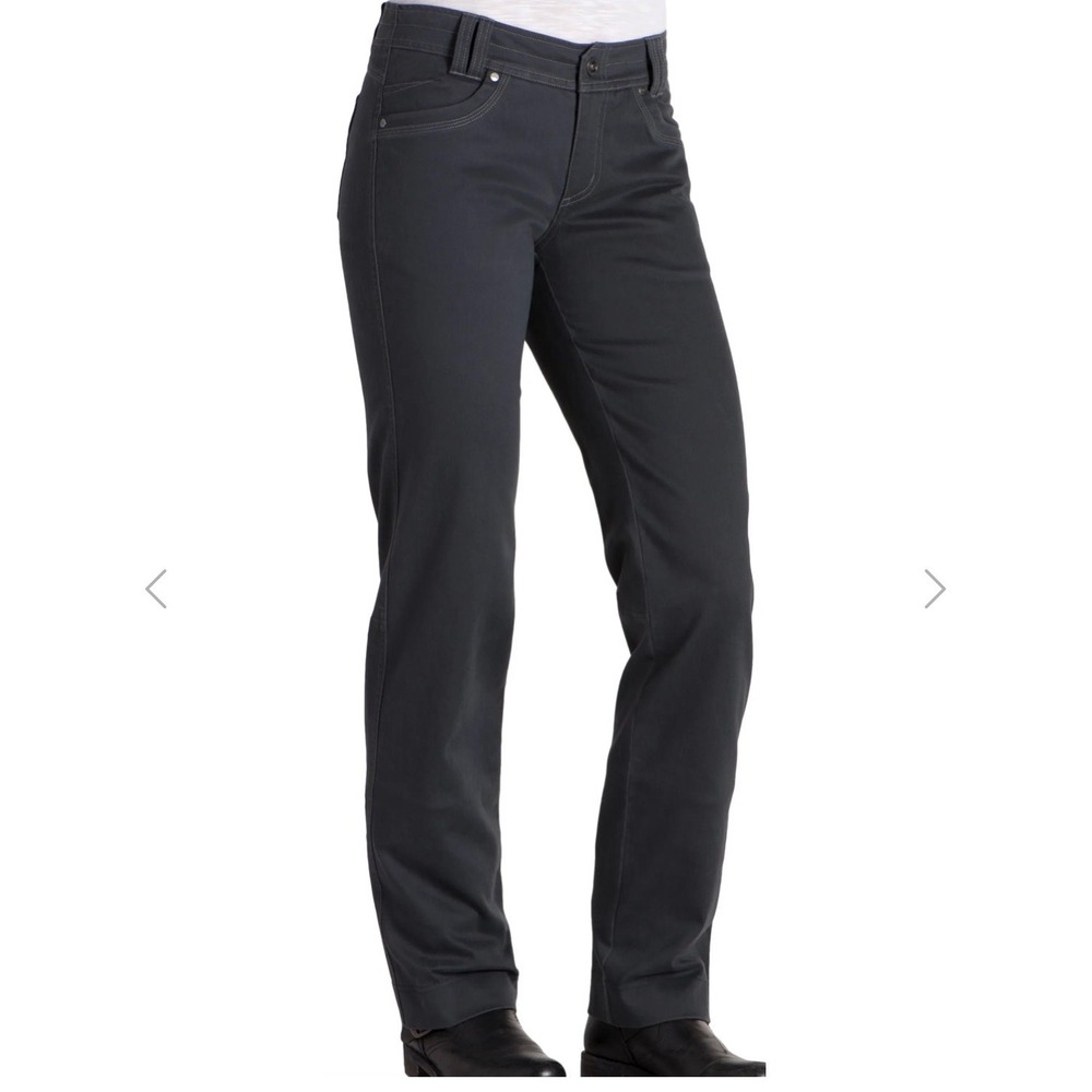 KUHL Klaudette Straight Leg Hiking Pants Charcoal Gray Women Size 10 Reg Stretch
